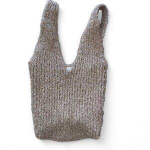 Urban Outfitters Women's Teen Light Brown V-Neck Tank Top